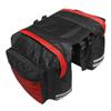 SagaSave Bike Trunk Bag, Bike Saddle Bag with Reflective Trim, Bike Rear Rack Bag, Portable Bike Pannier Bag for Grocery Shopping Commuter Long Travel Cycling Trip-Red view 1