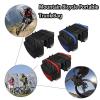 SagaSave Bike Trunk Bag, Bike Saddle Bag with Reflective Trim, Bike Rear Rack Bag, Portable Bike Pannier Bag for Grocery Shopping Commuter Long Travel Cycling Trip-Red view 3