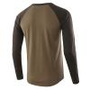 Mens Henley Long Sleeve Raglan T-Shirt Fashion Button Cotton Fall Shirt Casual Lightweight Crew Neck Shirts (X-Large,Army Green) view 2
