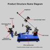 YHJLZNA Tabletop Racquet Stringer Machines,360Tennis Stringing Machine,with Stringing Accessories/Racket String Tools - Machine Strings Racquetball,Squash,Tennis Or Badminton Rackets view 2