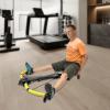 Machine Body Workout Machine Rowing Machine Ab Workout Equipment Ab Machine with Height Adjustable and Stability Ab Workout Equipment Home Gym Coaster for Stomach at Office (Yellow) view 3