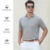 Alex Vando Men's Knit Polo Shirts V Neck Casual Short Sleeve Regular Fit Jacquard Golf Polo Shirts for Men,Grey,S view 4