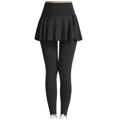 Skirted Legging for Women Slim Fit Solid Color Butt Lifting Yoga Pants Breathable Elastic Trendy Casual Sports Pant