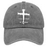 1 Cross 3 Nails 4 Given Hat Men Cute Jesus Christian Cycling Cap for Men Pigment Gray Ball Caps Trendy Unique Gifts for Dance Teacher view 1