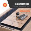 VEVOR Shuffleboard Table, 9 ft Shuffleboard for Family Game Rooms, 2 in 1 Shuffleboard and Bowling Combo Game Set, with Scratch-Resistant Playfield, Legs, 8 Pucks, Bowling Set, Wax, and Table Brush view 4
