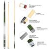 HomeSeason Pool Cue Stick 58" Billiard Cue Sticks 3D Printed Grip Professional Low Deflection Pool Sticks Maple Wood Pool Sticks 13mm Tip view 2