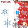 GOMAKERER 6 Pcs Snowflake Iron and Glass Pendant, Crystal Rhinestone Shiny Snowflake Hangers Christmas Tree Ornaments for Xmas Holiday Winter Home and Party Decor 3inch(7.7cm) Royal Blue view 3