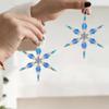 GOMAKERER 6 Pcs Snowflake Iron and Glass Pendant, Crystal Rhinestone Shiny Snowflake Hangers Christmas Tree Ornaments for Xmas Holiday Winter Home and Party Decor 3inch(7.7cm) Royal Blue view 4