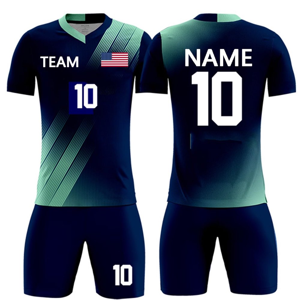 Custom Soccer Jersey Personalized Soccer Uniforms for Men Kids Adults Custom Soccer Shirt Shorts with Name Number Logo(Style 12)
