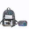 Wdfpideg 2-Pack Clear PVC Backpacks with Quilted Pockets Perfect for Sports, Travel, and College | Stylish Totem Print view 1