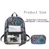 Wdfpideg 2-Pack Clear PVC Backpacks with Quilted Pockets Perfect for Sports, Travel, and College | Stylish Totem Print view 2