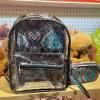 Wdfpideg 2-Pack Clear PVC Backpacks with Quilted Pockets Perfect for Sports, Travel, and College | Stylish Totem Print view 3