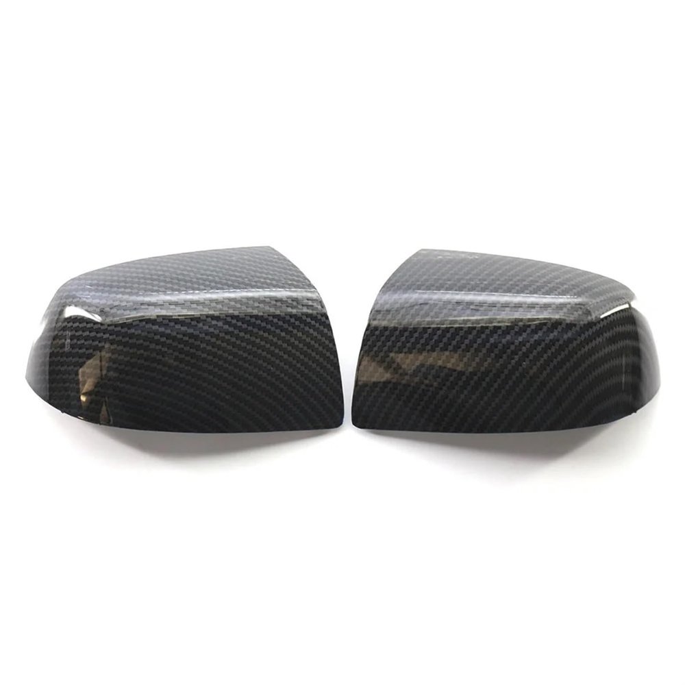 1 Pair Carbon Fiber Look Car Wing Mirror Cap Cover Without Indicator Compatible For Focus MK2 2004-2008 ABS Plastic