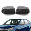 1 Pair Carbon Fiber Look Car Wing Mirror Cap Cover Without Indicator Compatible For Focus MK2 2004-2008 ABS Plastic view 2