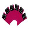 Concitor Women's Dress Socks Solid HOT PINK FUSCHIA Color COTTON Blend Mid Cut Lenght Sock 6 Pairs view 1