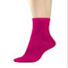 Concitor Women's Dress Socks Solid HOT PINK FUSCHIA Color COTTON Blend Mid Cut Lenght Sock 6 Pairs view 3