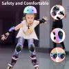Color Gradient Adjustable Bike Helmet(S) & Skateboard Pads Kids(S) for 2-3-5-8-14+Ages view 4