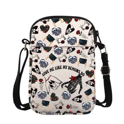 DemonDoCrossB Enemies To Lovers Crossbody Purse Bag Gothic Lovers Messenger Bag Gothic Valentine Wedding Gift Skull Hands