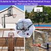 ELUKHT Basketball Shot Trainer Return System for Traditional Pole and Wall Mounted Backboard, Kids Adults Basketball Training Equipment for Shot Training Efficiency view 2