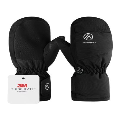 INPAKO Kids Ski Gloves 3M Thinsulate Warm Waterproof Winter Snow Gloves for Boys Girls Cold Weather Windproof Mittens