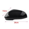 1 Pair Car Rear Wing Mirror Housing Cover Compatible for Jaguar XJ XJR XF XFR XFR-S XK XKR XKR-S I-Pace XE Glossy Black view 2