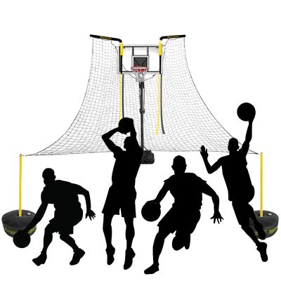 ELUKHT Basketball Rebounder Catcher Trainer Large for Wall Mounted Hoops/Traditional Pole, Automatic Basketball Return Net Guard, Outdoor Youth Adult Shooting Aid(Ball Return+Adult Gloves One Size)