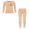 YEAHDOR Kids Boys Girls Thermal Underwear Long Sleeve Fleece-Lined Top with Leggings Set Base Layer Outfits B Nude 13-14 Years view 1