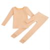 YEAHDOR Kids Boys Girls Thermal Underwear Long Sleeve Fleece-Lined Top with Leggings Set Base Layer Outfits B Nude 13-14 Years view 3