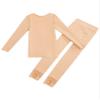 YEAHDOR Kids Boys Girls Thermal Underwear Long Sleeve Fleece-Lined Top with Leggings Set Base Layer Outfits B Nude 13-14 Years view 4