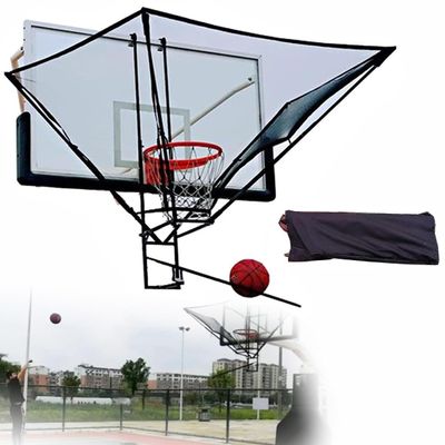 ELUKHT Iron Hang Basketball Rebounder Net Return Attachment, 180 Rotating Basketball Rebounder Net Return System