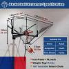 Basketball Hoop Outdoor Net Catcher Return System, 180 Rotatable Basketball Rebounder for Court Inside Training Camp, Shooting Practice Attachment Easy to Set Up view 2