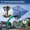 Basketball Hoop Outdoor Net Catcher Return System, 180 Rotatable Basketball Rebounder for Court Inside Training Camp, Shooting Practice Attachment Easy to Set Up view 3