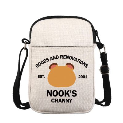 ACNH Inspired Crossbody Purse Bag Animal Villagers Gift Racoons Character Messenger Bag Video Game Lover Gamer Gift (CrannyCrossB)