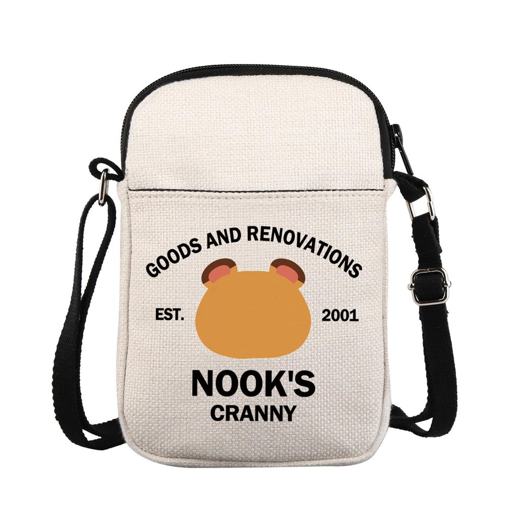 ACNH Inspired Crossbody Purse Bag Animal Villagers Gift Racoons Character Messenger Bag Video Game Lover Gamer Gift (CrannyCrossB)