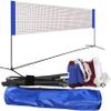 ELUKHT Badminton Set with Net, Outdoor Garden Net Badminton Net, Portable Tennis Net Adjustable Tennis Volleyball Net Professional Net (5.1m)