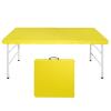 BGTR 4ft Yellow Portable Folding Table Indoor&Outdoor Maximum Weight 135KG Foldable Table for Camping view 1