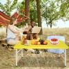 BGTR 4ft Yellow Portable Folding Table Indoor&Outdoor Maximum Weight 135KG Foldable Table for Camping view 2
