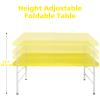 BGTR 4ft Yellow Portable Folding Table Indoor&Outdoor Maximum Weight 135KG Foldable Table for Camping view 4