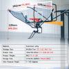 ELUKHT Hanging Basketball Return Net System, Aluminum Alloy Shot Trainer Rebounder Attachment Portable, for Ball Court/Backyard/Outdoor, with Rotating Return Chute view 2