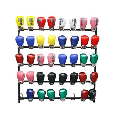 AErosx Boxing Gloves Hanging Rack Gym Wall Mounted Boxing Gloves Drying Organizer 5 Tiers Large Capacity for 20 Pairs of Gloves, Sturdy Metal Gloves Storage Rack Display