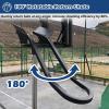 ELUKHT Freestanding Basketball Hoop Metal Ball Return Attachment, 180 Rotating Shot Trainer for Teens Youth Adults, Gym Home Yard Basketball Rebounder Net view 2