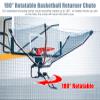 ELUKHT Basketball Shot Returner Black Portable Basketball Return System, Outdoor Indoor Basketball Returns & Guard Net Set, Rotatable Basketball Rebounder Shooting Trainer view 3