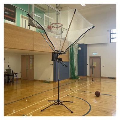 ELUKHT Basketball Rebounder Net Return System for Indoor Oudoor Court, Adjustable Height Range 2.5m to 3.1m, Freestanding Portable Shot Trainer for Youth/Adults Using