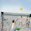 ELUKHT Folding Portable Badminton Net Set with Badminton Racket Stand for Outdoors Courtyard Volleyball Tennis Net (Blue) view 4