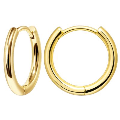 1 Pair 7mm Small Gold Hoop Earrings for Women,Helix Piercing Hypoallergenic Plated Stack Cartilage Earring,Conch Piercing Lightweight Mini Thin Cute Dainty Trendy Jewelry