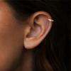 1 Pair 7mm Small Gold Hoop Earrings for Women,Helix Piercing Hypoallergenic Plated Stack Cartilage Earring,Conch Piercing Lightweight Mini Thin Cute Dainty Trendy Jewelry view 3