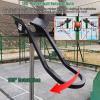 ELUKHT Folding Basketball Rebounder Net Return System Portable Shot Trainer, Heavy Duty Portable Vertical Basketball Barrier view 3