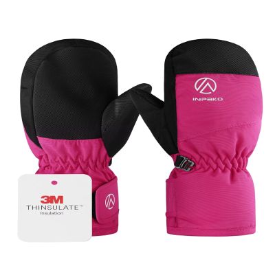 INPAKO Kids Ski Gloves 3M Thinsulate Warm Waterproof Winter Snow Gloves for Boys Girls Cold Weather Windproof Mittens