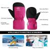 INPAKO Kids Ski Gloves 3M Thinsulate Warm Waterproof Winter Snow Gloves for Boys Girls Cold Weather Windproof Mittens view 4