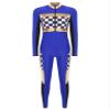 Lejafay Womens Adult Sexy Racer Costume Race Car Driver Jumpsuit Star Your Engines Halloween Costume Royal Blue 3X-Large view 3